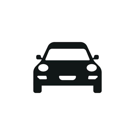 Car vector icon. Isolated simple view front logo illustration. Sign symbol. Auto style car logo ...