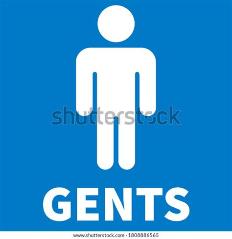 Gents Toilet Signage Printable Image Blue Stock Illustration 1808886565 | Shutterstock