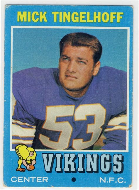 Vintage Football Card #1 - Mick Tingelhoff