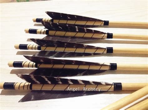 12PK Eagle MEDIEVAL Wooden Arrows Handmade Shaft for Bow Archery Practice hunting 28 33inch self ...