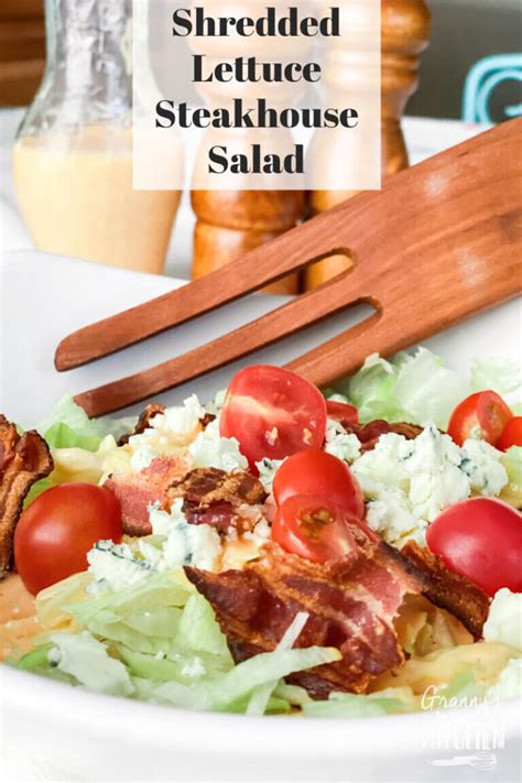 Shredded Lettuce Salad with French Dressing Shredded Iceberg Lettuce ...