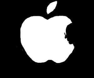 Apple logo bite mark is profile of Steve Jobs - Drawception