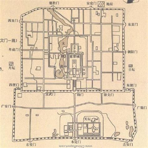 Beijing Imperial City Lay-out - Map of Ancient Capital | Beijing ...