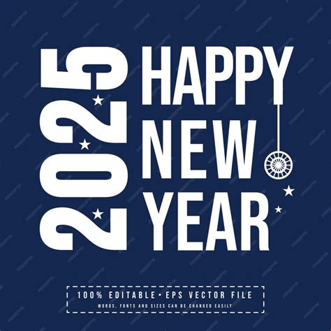 Premium Vector | 2025 typography logo design concept happy new year ...