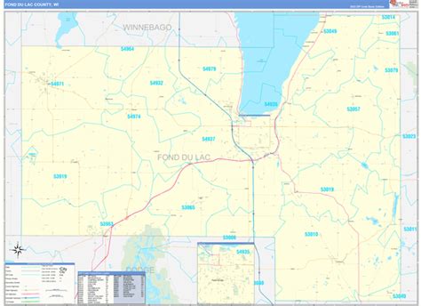 Digital Maps of Fond Du Lac County Wisconsin - marketmaps.com