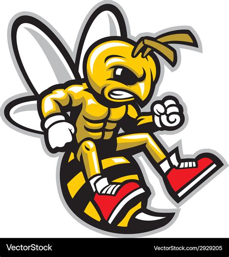 Hornet mascot Royalty Free Vector Image - VectorStock