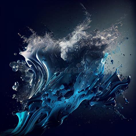 Water Splash Abstract Wallpaper Stock Illustration - Illustration of flow, clean: 266757274