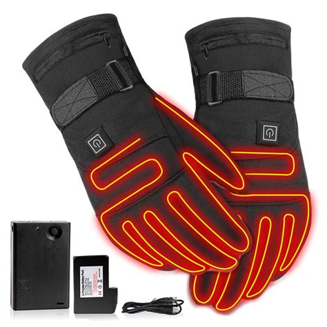 Usb Heated Gloves 3.7v Rechargeable Battery Powered Hand Warmer Hunting Fishing Skiing Cycling ...