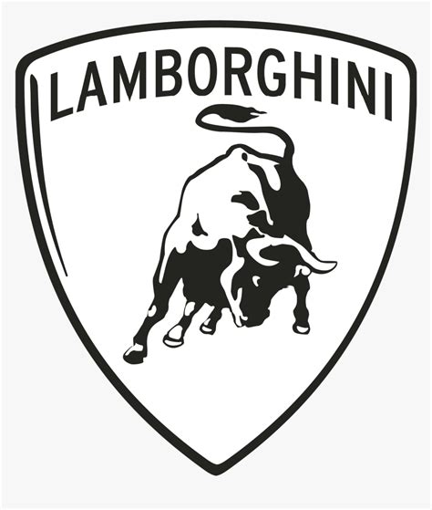 Lamborghini Logo Black And White, HD Png Download - kindpng