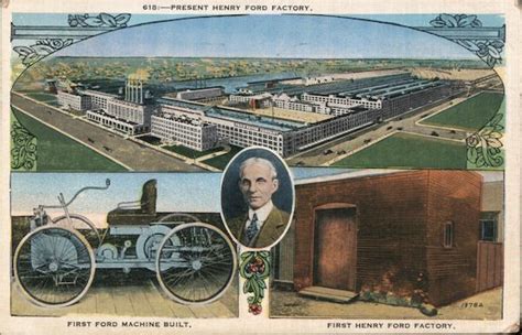 President Henry Ford Factory Presidents Postcard