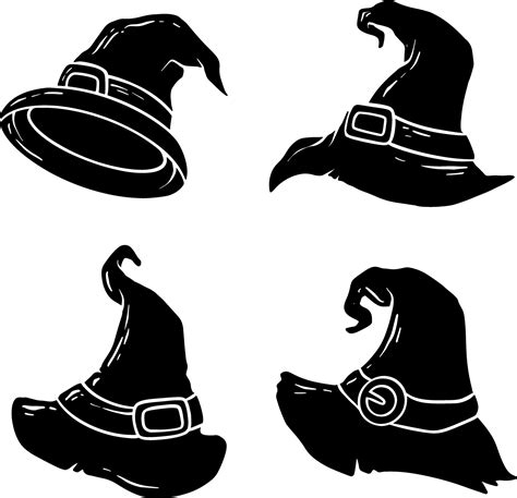 Set of Witch Hat 30530216 Vector Art at Vecteezy