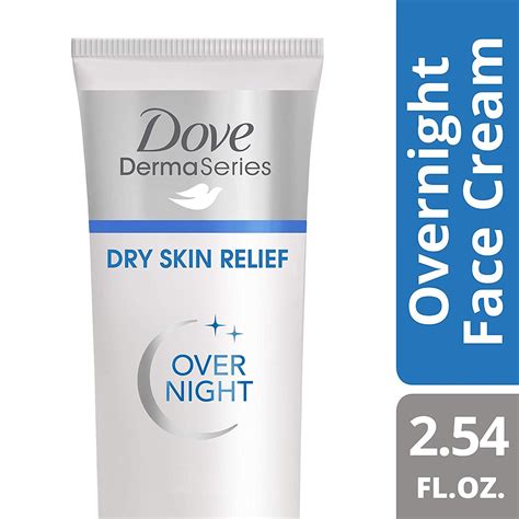 DOVE DERMASERIES FACE dry skin relief for dry, dehydrated skin fragrance, free overnight face ...