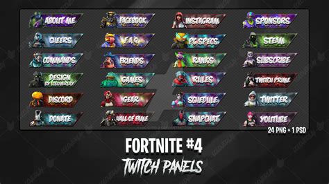 Fortnite - Twitch Panels #4 by LoL-Overlay on DeviantArt