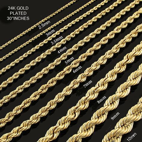 Gold Plated 30 Inch Rope Chain and Earring Set | BlingKingStar | Free Shipping