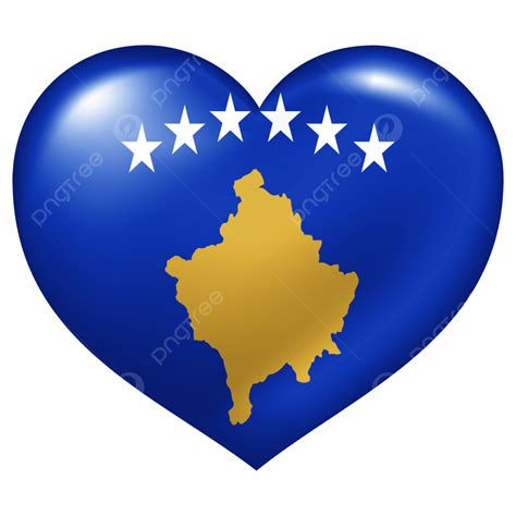 Kosovo Flag Love Symbol, Kosovo Flag, Kosovo Flag Love, Kosovo PNG ...