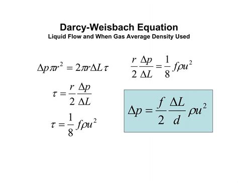 Darcy-Weisbach Equation L