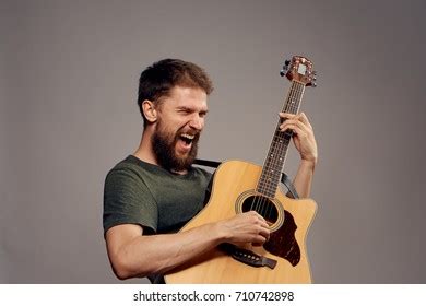 Man Playing Guitar Singing Songs Guitarist Stock Photo 710742898 | Shutterstock