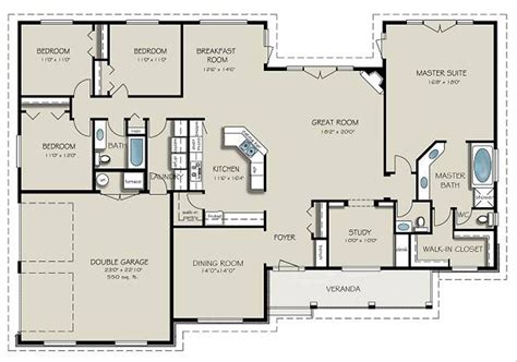 Country Style House Plan - 4 Beds 3 Baths 2563 Sq/Ft Plan #427-8 - Houseplans.com