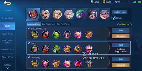 Build & Emblem Balmond Tersakit Dan Terkuat (ML) - Zona Internetku