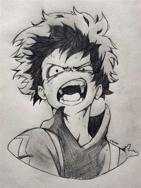 Deku fan art by me : r/BokuNoHeroAcademia