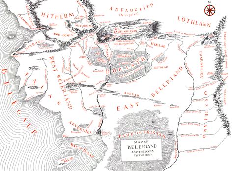 Map Of Middle Earth First Age - Vector U S Map