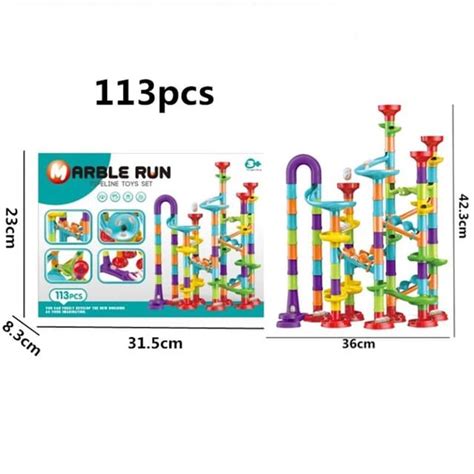 DIY Construction Marble Run Building Blocks (113 pcs set)