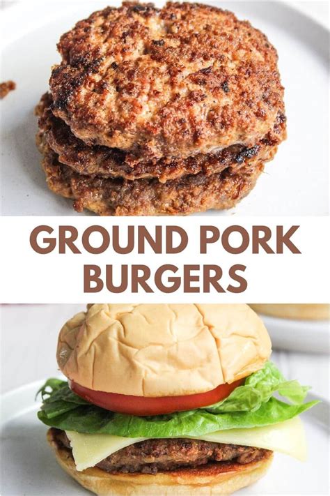 Easy Ground Pork Burgers Recipe | Pork burgers, Pork burgers recipes ...