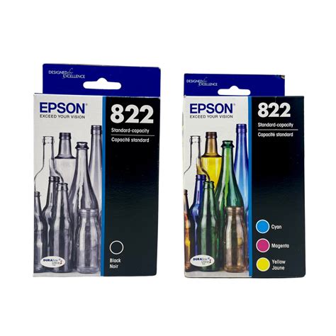 Genuine Epson 822 4-Pack Standard Capacity Multi Ink Cartridges - Cyan