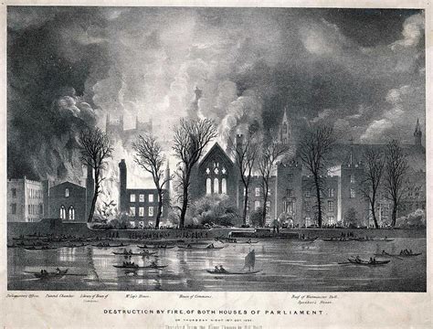 Burning Of The Houses Of Parliament Drawing by Mary Evans Picture ...