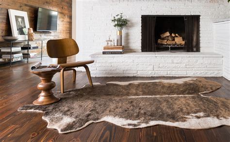 Brown & Tan Cowhide Rug - Woodwaves