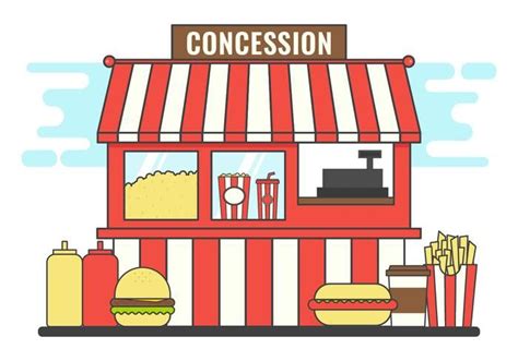 Concession Stand Vector Illustration in 2021 | Concession stand, Vector illustration, Concession