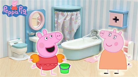 NEW 2015! Peppa Pig English Episodes Peppa Pig cleaning bathroom - YouTube