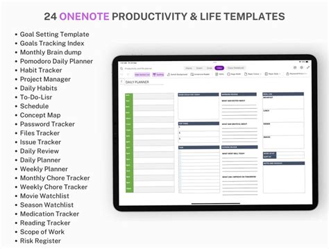 Onenote Digital Planner, Onenote Template, Project Planner Onenote ...