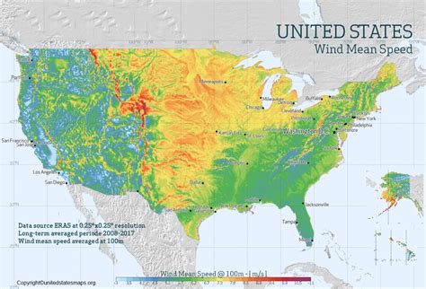 US Wind Map | Printable Wind Map of United States