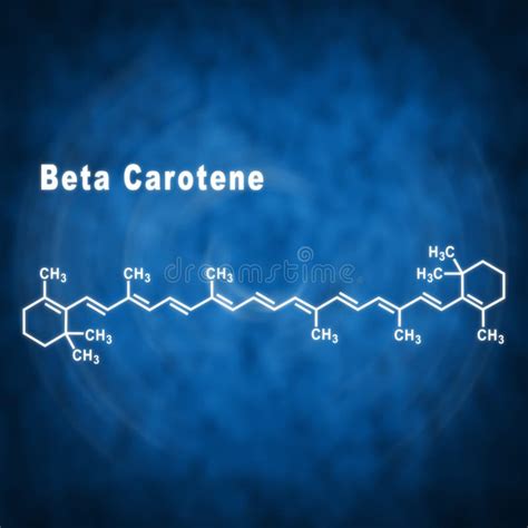 Beta Carotene, Structural Chemical Formula Stock Illustration ...