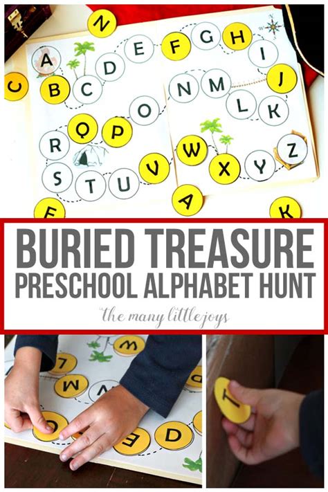 Pirate Alphabet Treasure Hunt Preschool Game - The Many Little Joys