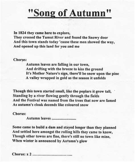 Autumn's Song Lyrics - paringin-st2