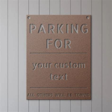 Custom Private Parking Sign Parking Reserved Sign - Etsy