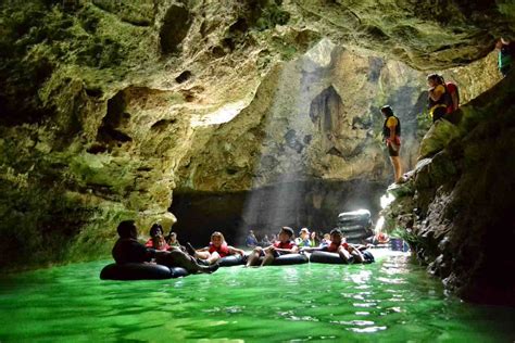 The beauty of cave Pindul with a river flowing in it - Tourism Gemza