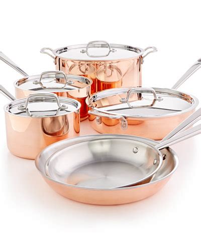 Martha Stewart Collection Tri-Ply Copper 10-Pc. Cookware Set, Created for Macy's - Cookware Sets ...