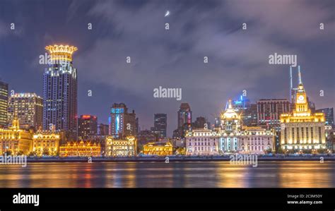 Night scenery of the Bund skyline in Shanghai, China Stock Photo - Alamy