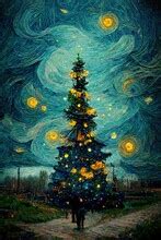 Christmas Tree Oil Painting Art Free Stock Photo - Public Domain Pictures
