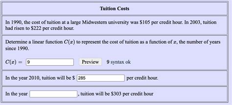 Solved In 1990 , the cost of tuition at a large Midwestern | Chegg.com