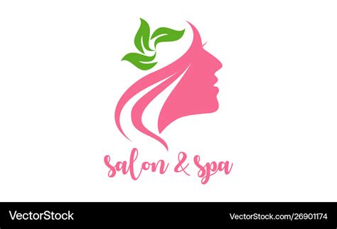 Spa treatment salon logo beauty woman salon logo Vector Image