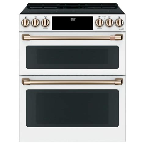 GE Cafe 30" Slide-In Front Control Induction and Convection Double Oven ...