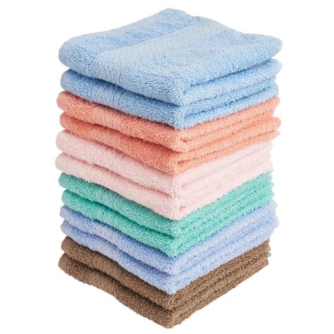 Luxurious Washcloths – Set of 12 – Size 13” x 13” – Thick Loop Pile Washcloth – Absorbent and ...