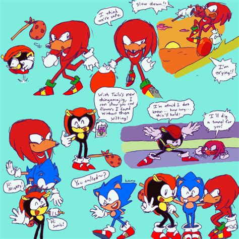 Knuckles and Mighty Content ft. Sonic by bulgariansumo on DeviantArt