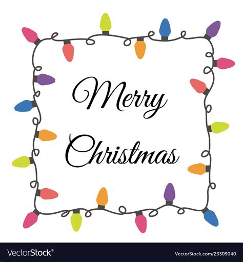 Christmas lights border Royalty Free Vector Image