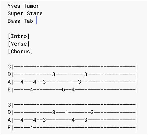 Super Stars Bass Tab : r/basstabs
