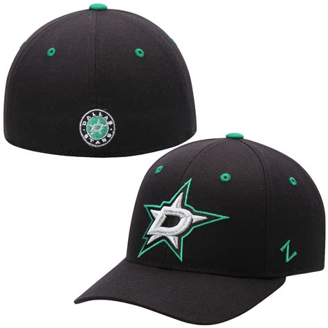 Zephyr Dallas Stars Black Crosscheck Fitted Hat